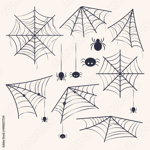 black cute spider illustration