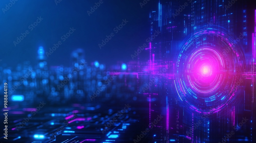 Fototapeta premium Futuristic digital abstract design