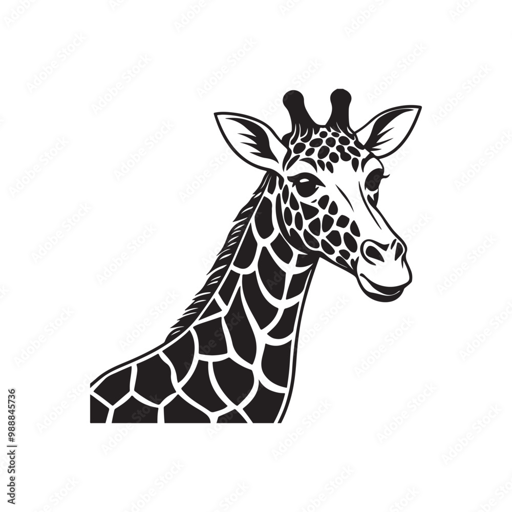 Naklejka premium Creative Giraffe Vector Art for Illustrations and Prints.