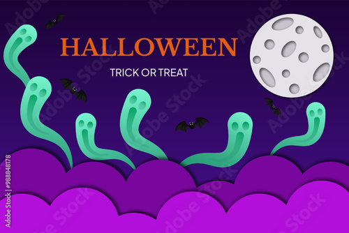 scary halloween night background