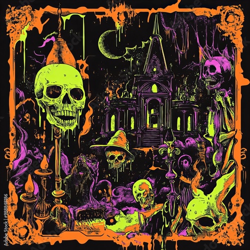 Eclectic Nightmares: A Whimsical Halloween Fusion
