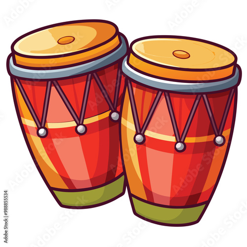 Conga drum vector illustration isolated on a white background