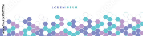 Health care abstract background with hexagons, lines and dots. Medical innovation banner template concept. Biology and pharmaceutical technology background. Vector illustration.
