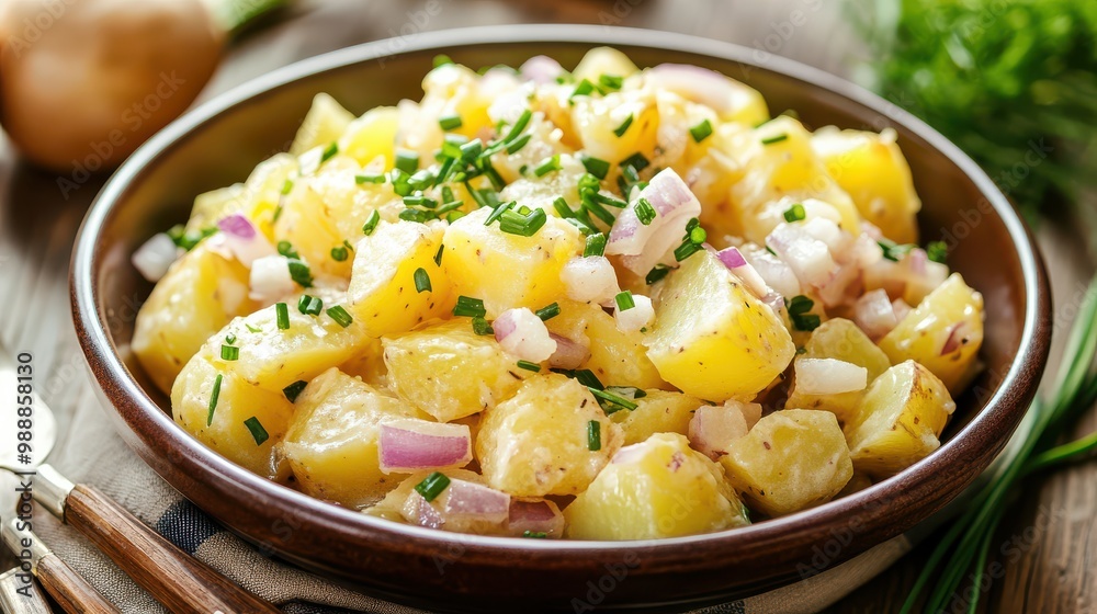 Traditional German Potato Salad Bowl for Festive Gatherings and Culinary Delights Traditional German Potato Salad Bowl for Festive Gatherings and Culinary Delights
