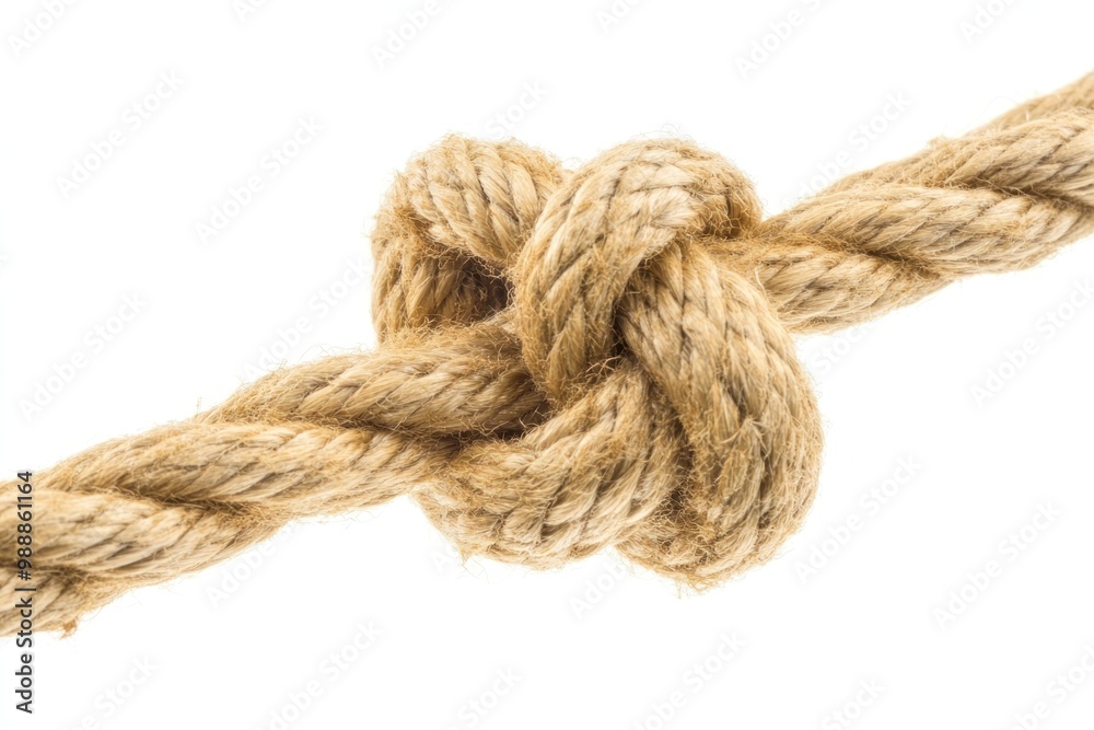 Sturdy knotted rope closeup Sturdy knotted rope closeup