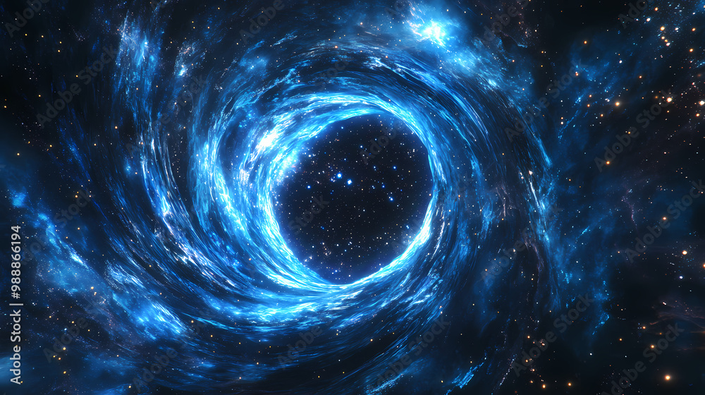 Obraz premium Mysterious cosmic black hole vortex
