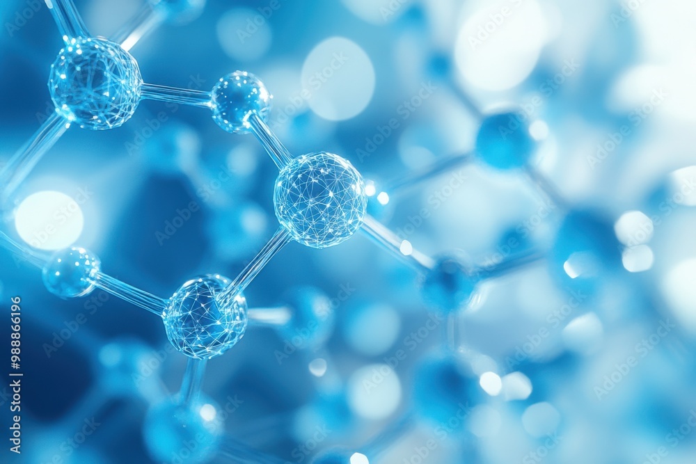 molecule model. Science background