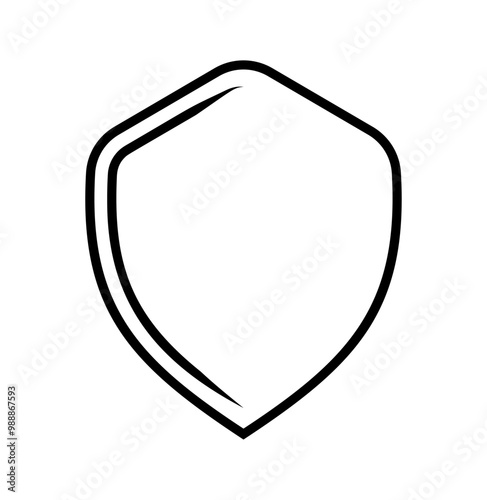 Free Download emblem Shield frame Logo. Vector template outline Sign of Protection, Guard and Security. Insurance or Immunity Symbol. Empty icon design isolated on white background - GFXLoad