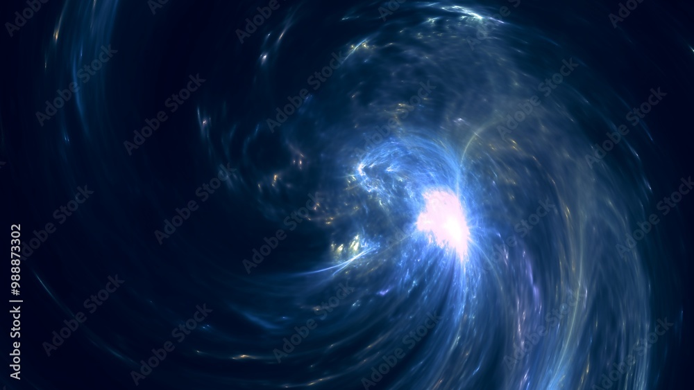 Obraz premium energievoll hell strahlender Stern im Universum, Weltall, Galaxie, funkeln, Sonne, Glühen, Glitzer, Cosmos, Wissenschaft, Forschung, Technik, Science Fiction, blau, schwarz 