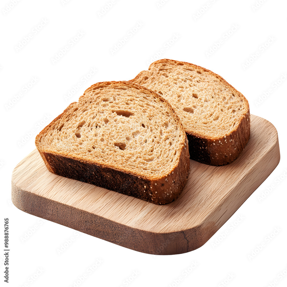 Whole wheat sliced bread on wooden cutting board Whole wheat sliced bread on wooden cutting board