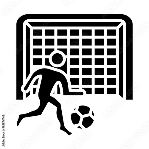 Penalty Kick glyph icon