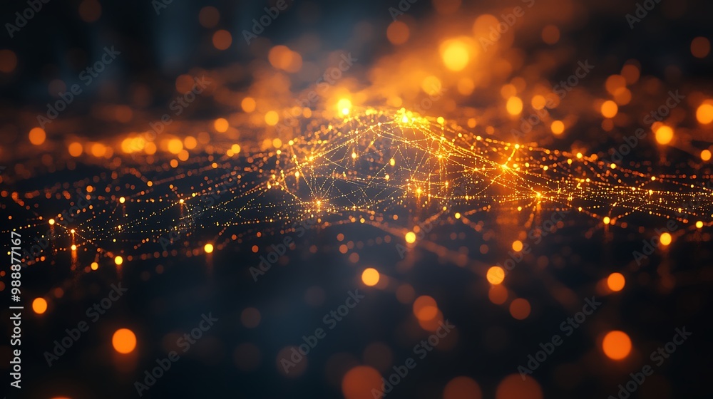 Obraz premium Futuristic Technology: Abstract Digital Interfaces, Data Networks, and AI Conceptual Art