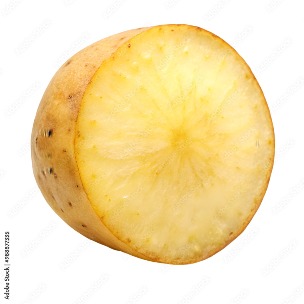 Potato slice isolated on transparent background Potato slice isolated on transparent background