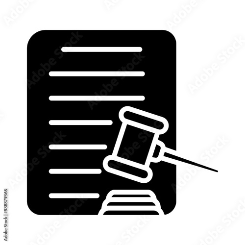 Court Decision glyph icon