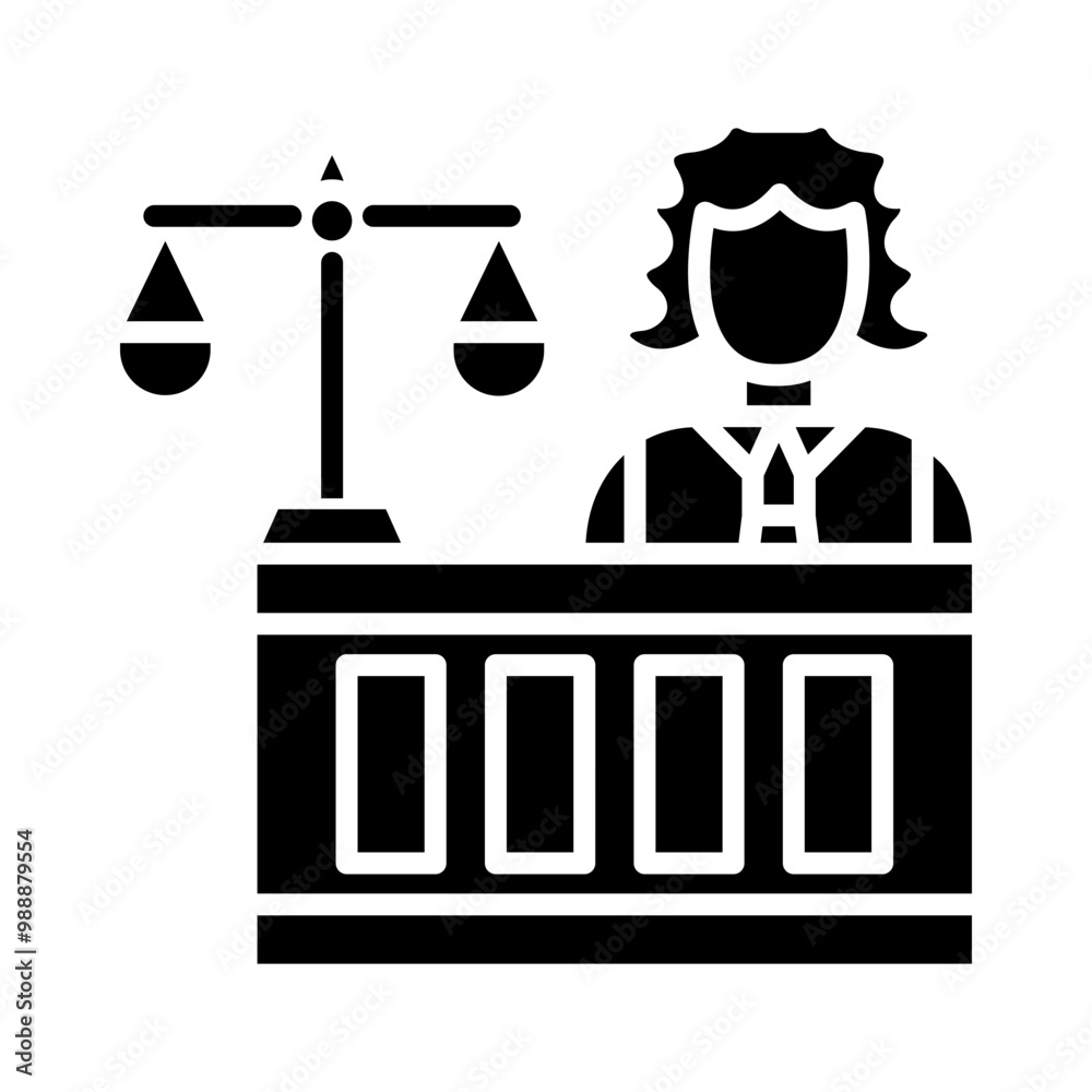 Fototapeta premium Plaintiff glyph icon