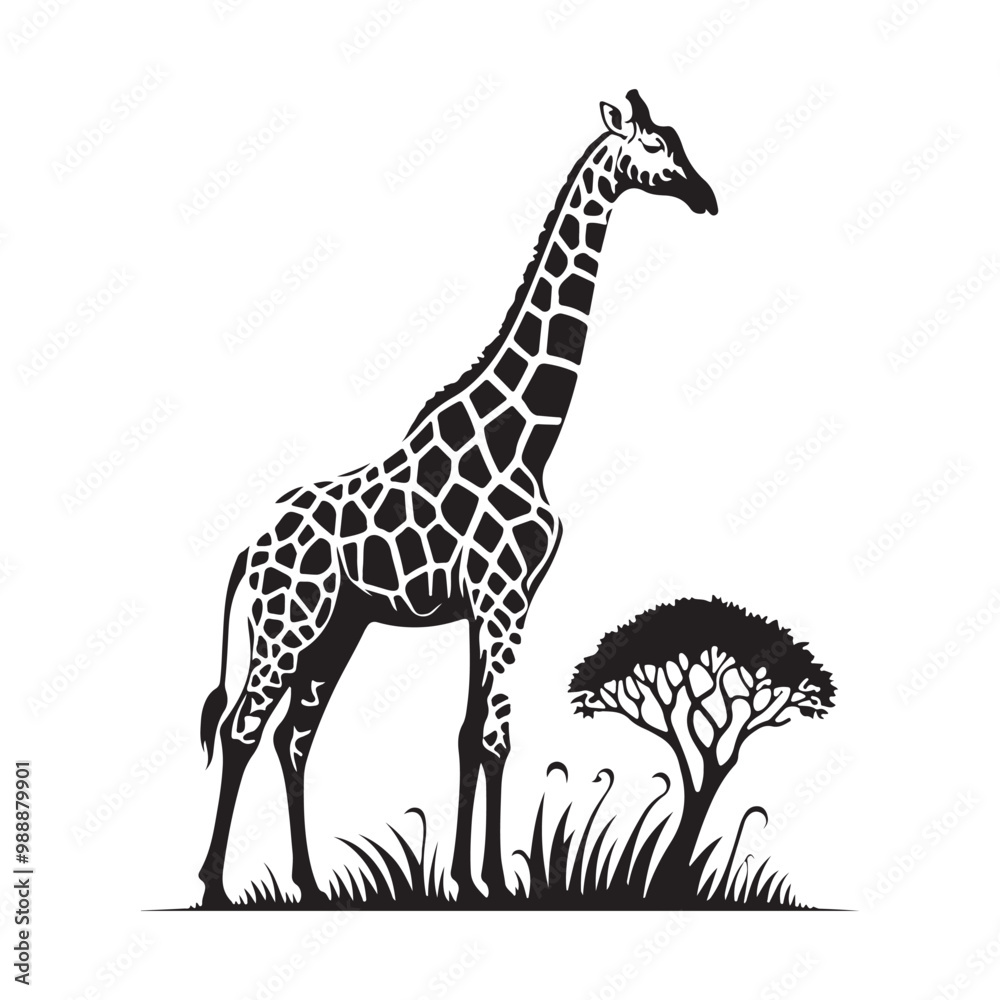 Obraz premium Find Unique Giraffe Vector Art.