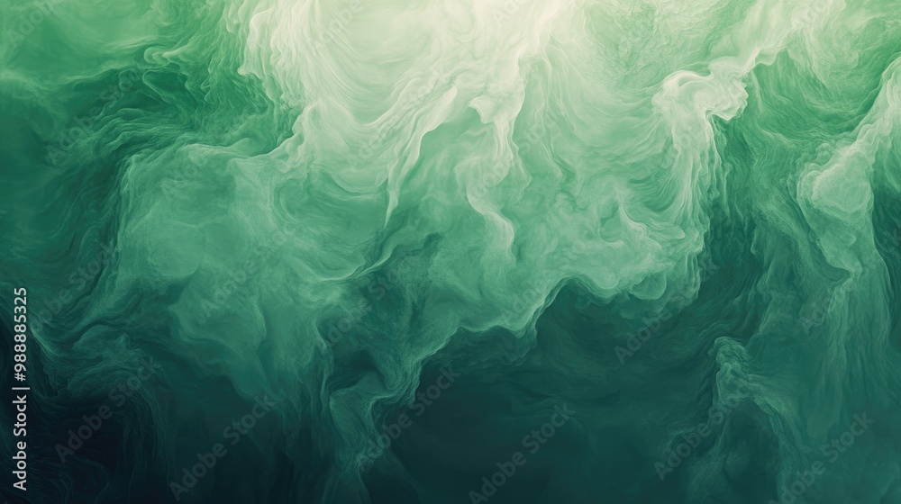 Obraz premium Abstract green gradient texture suitable for wallpapers and presentations featuring a captivating blend of colors