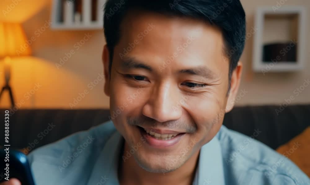 Vietnamese Man Learning a Language on Smartphone Vietnamese Man Learning a Language on Smartphone