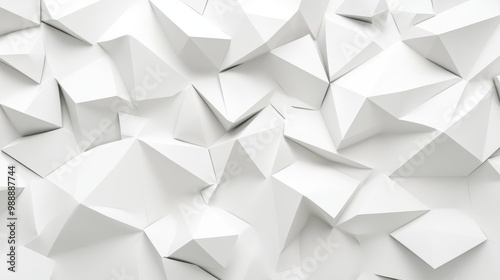 White geometric textured background in 3D render