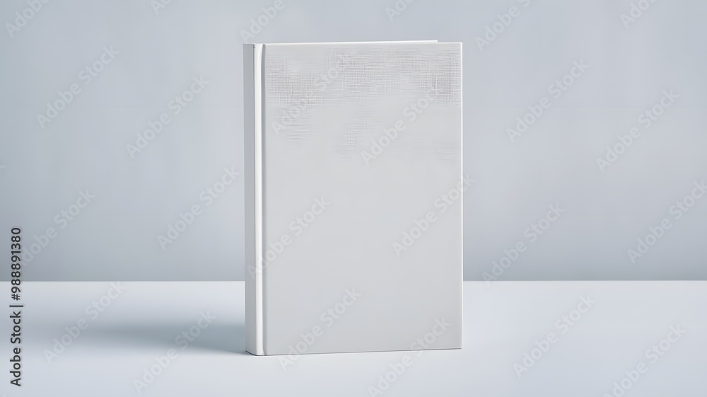 White Book Mockup on White Background