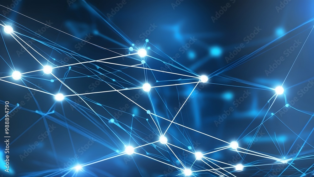 Abstract Blue Network Background Abstract Blue Network Background