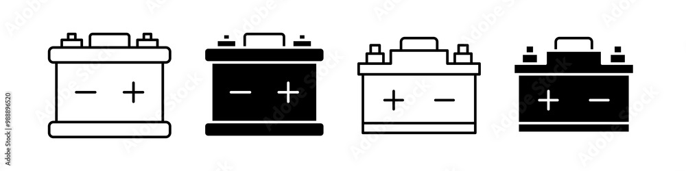 Car Battery icon set Car Battery icon set