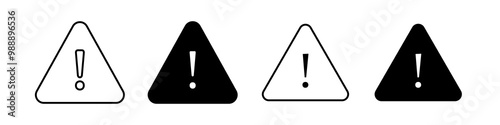 Danger warning icon set