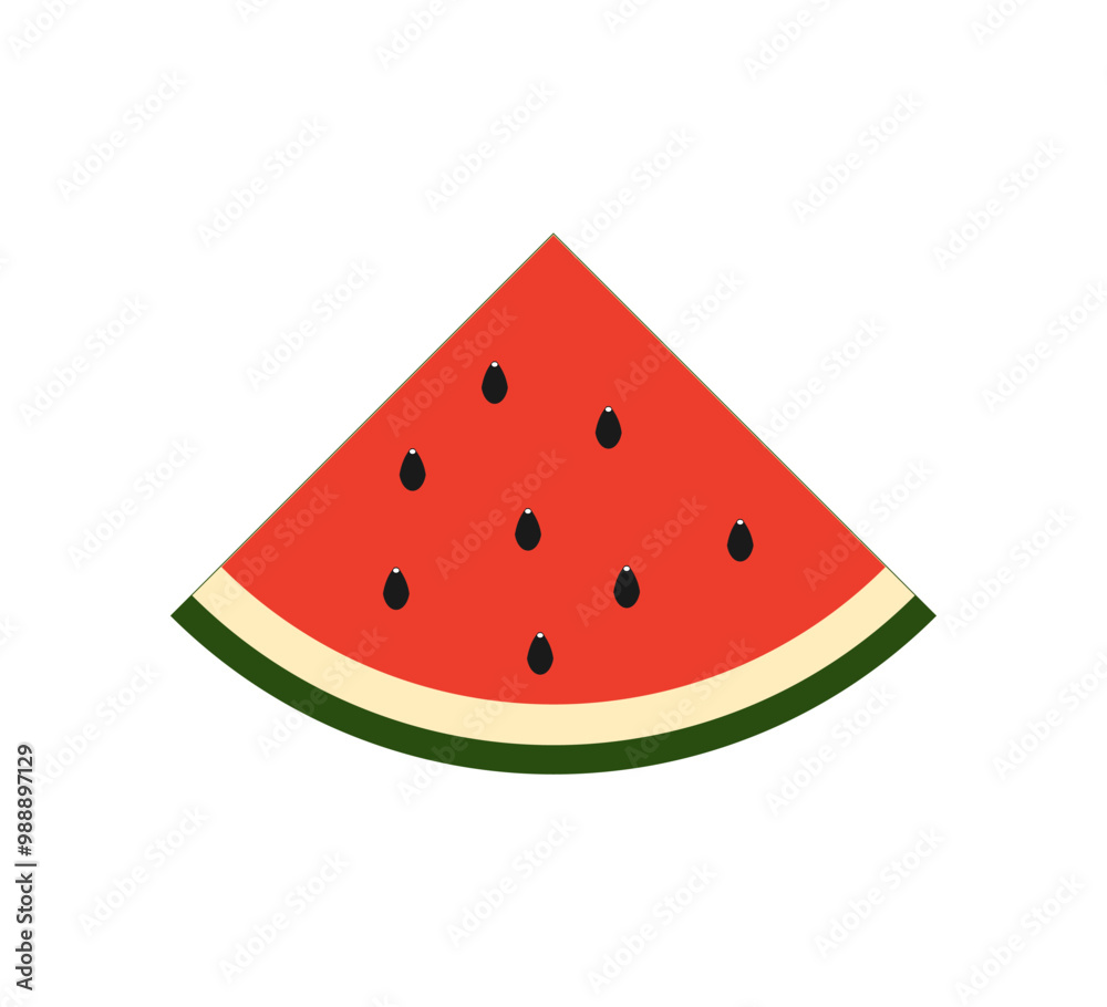 watermelon slice with seeds isolated on white watermelon slice with seeds isolated on white