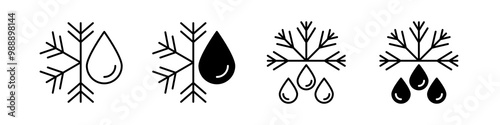 Defrost icon set