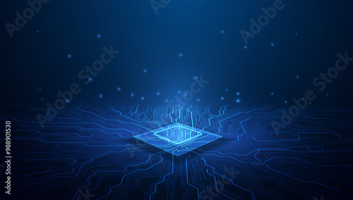 Circuit board. Technology background. Central Computer Processors CPU concept. Motherboard digital chip.