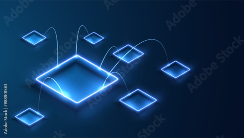 abstract circuit networking blockchain concept background
