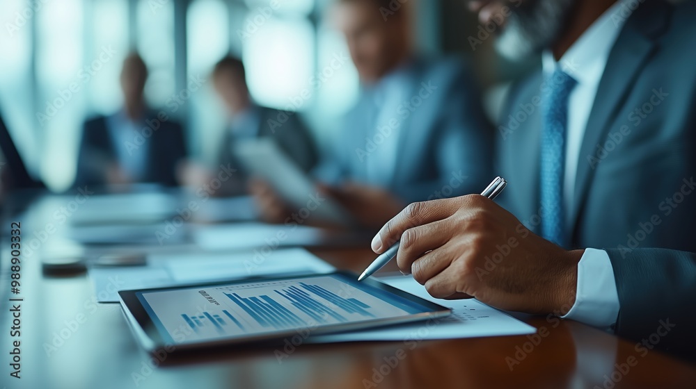 Business Meeting with Financial Discussions Business Meeting with Financial Discussions