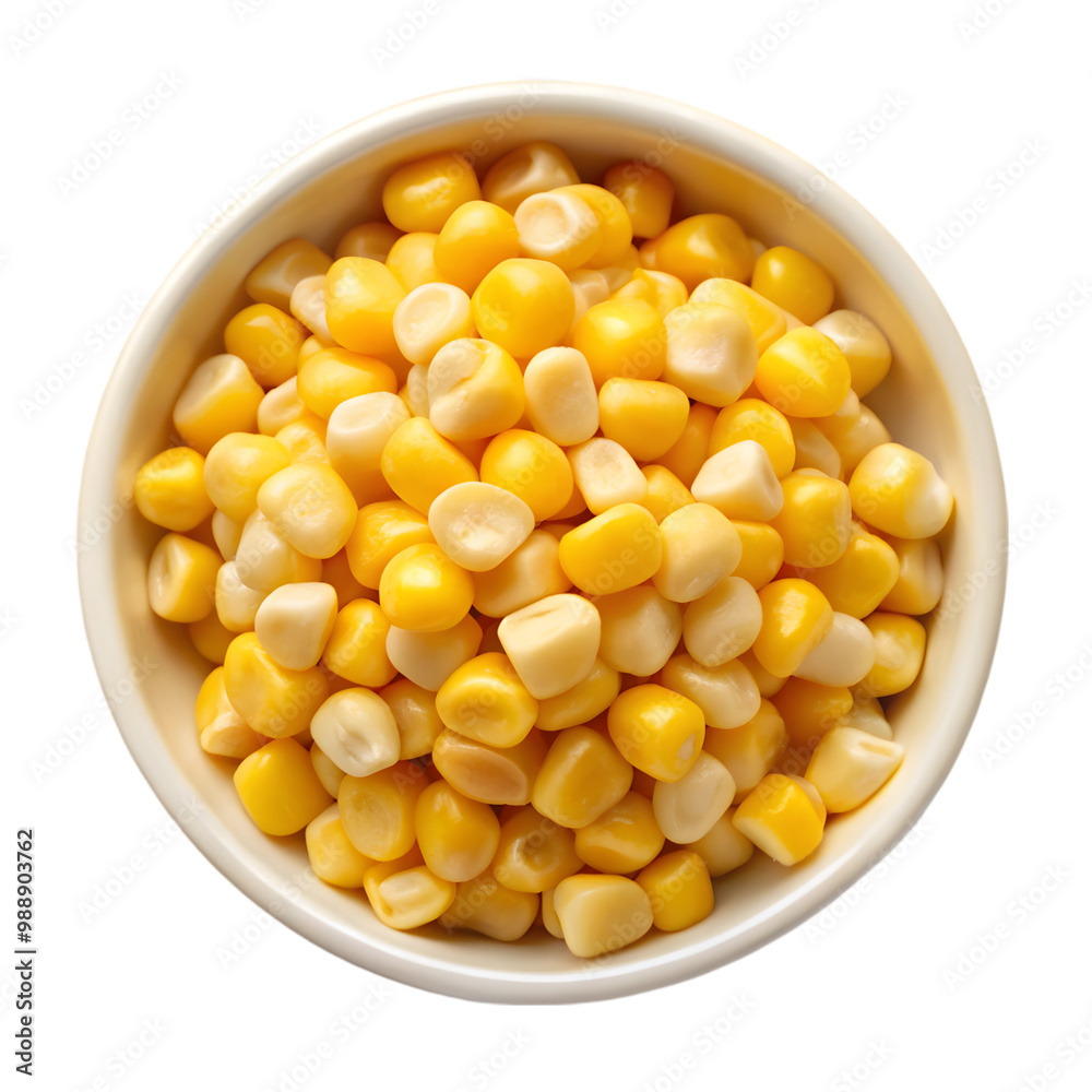 Sweet whole kernel corn isolated on transparent background Sweet whole kernel corn isolated on transparent background