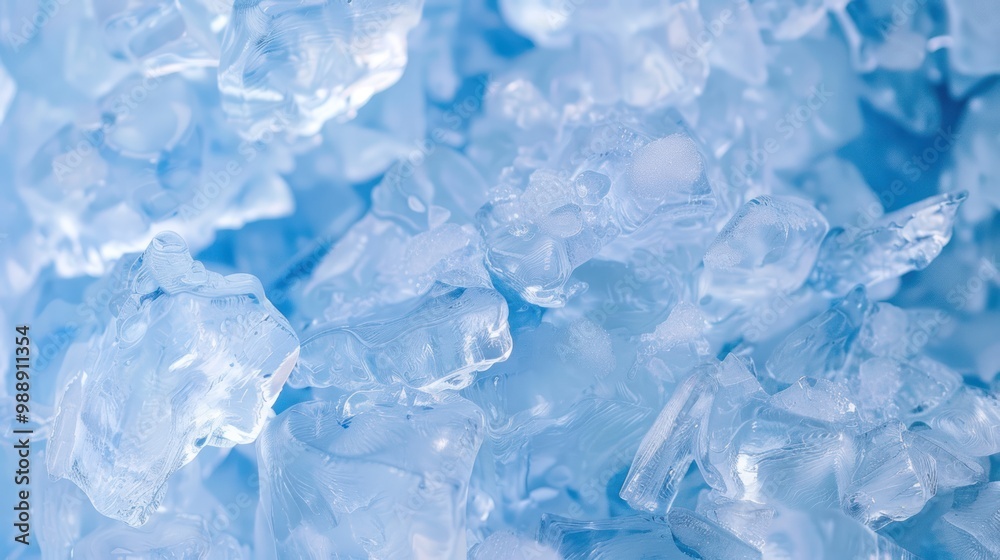 Abstract close-up of blue ice cubes with intricate details. Cold and frozen beverage concept. Abstract close-up of blue ice cubes with intricate details. Cold and frozen beverage concept.