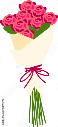 Tulip Flower Bouquet Illustration