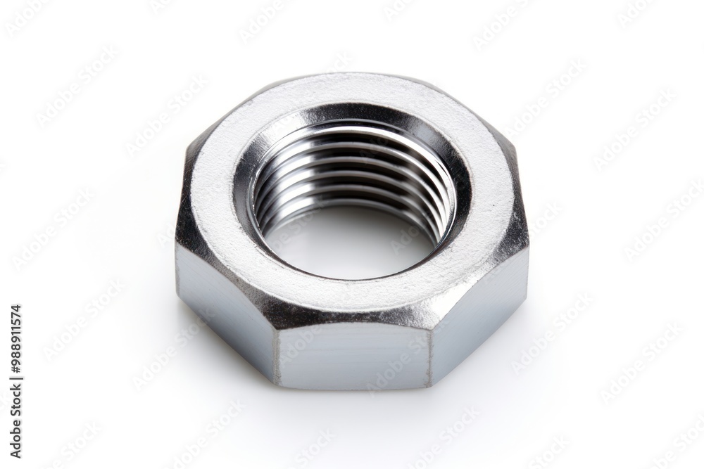 Metal nut wheel white background transportation. Metal nut wheel white background transportation.