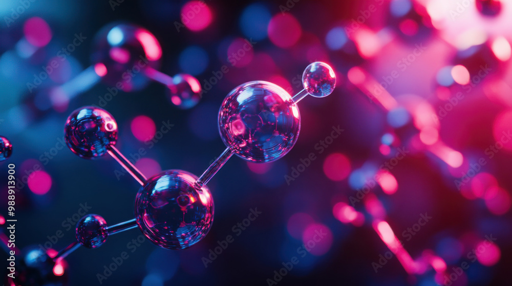 A vibrant illustration of molecular structures in a colorful, abstract background. A vibrant illustration of molecular structures in a colorful, abstract background.