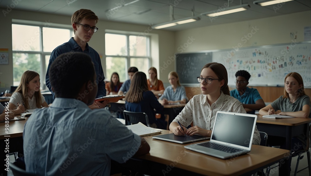 group of students in classroom group of students in classroom