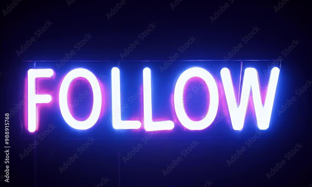 Neon led signboard glowing Neon led signboard glowing