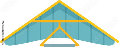 Hang gliding equipment is allowing a person to safely soar through the air