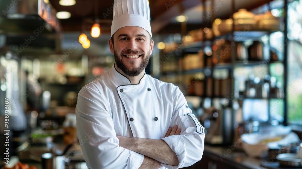 Portrait of a smiling chef with crossed arms Portrait of a smiling chef with crossed arms
