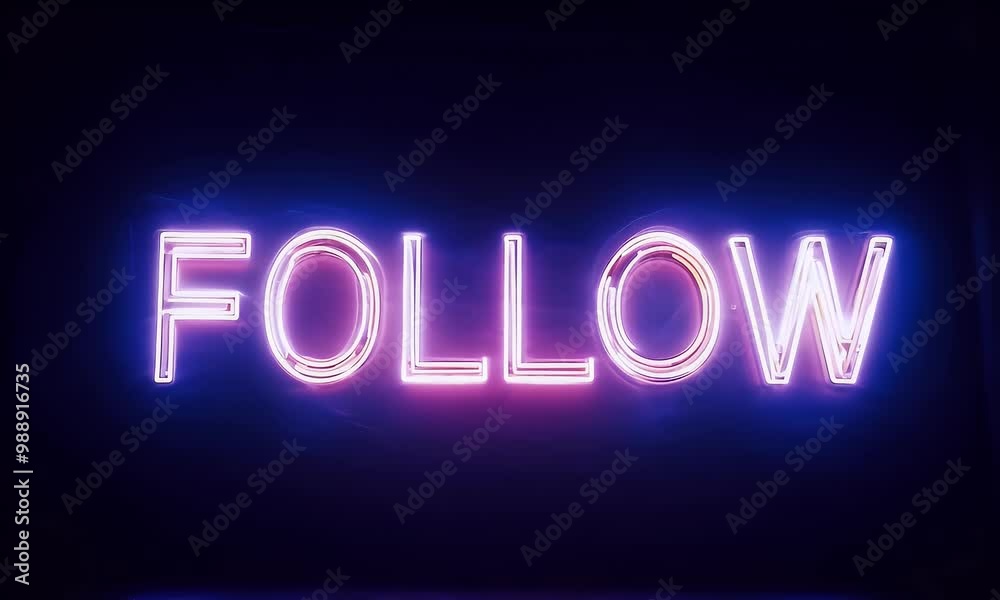 Glowing neon led sign with Glowing neon led sign with