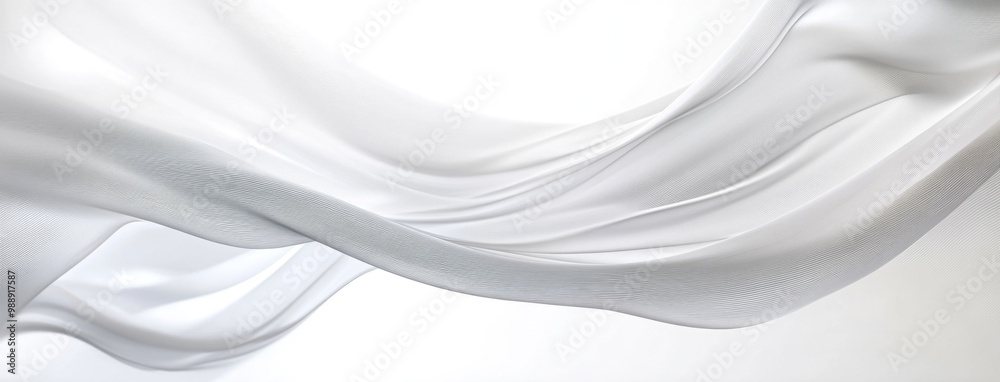 Abstract white background with soft lines and curves, creating an elegant and modern design.