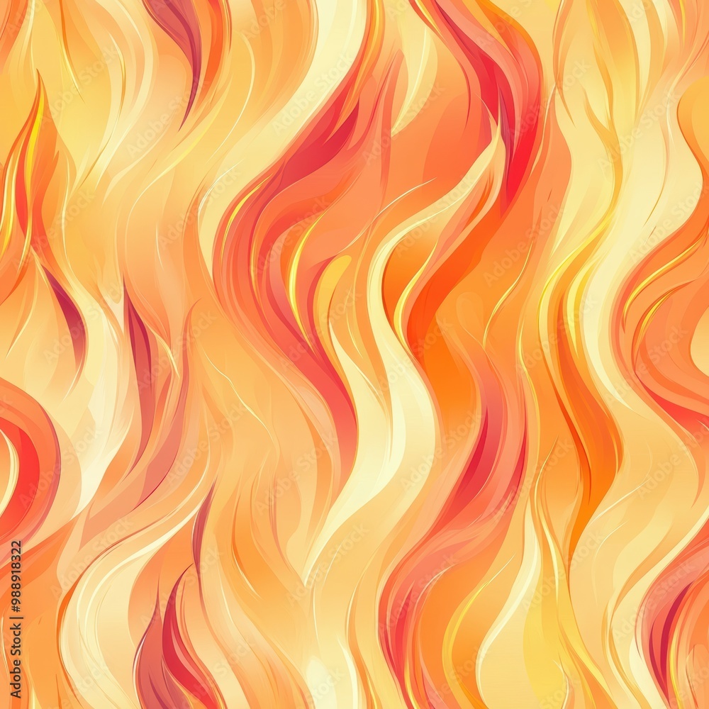 Abstract wavy pattern in orange and yellow hues on a textured background. Abstract wavy pattern in orange and yellow hues on a textured background.