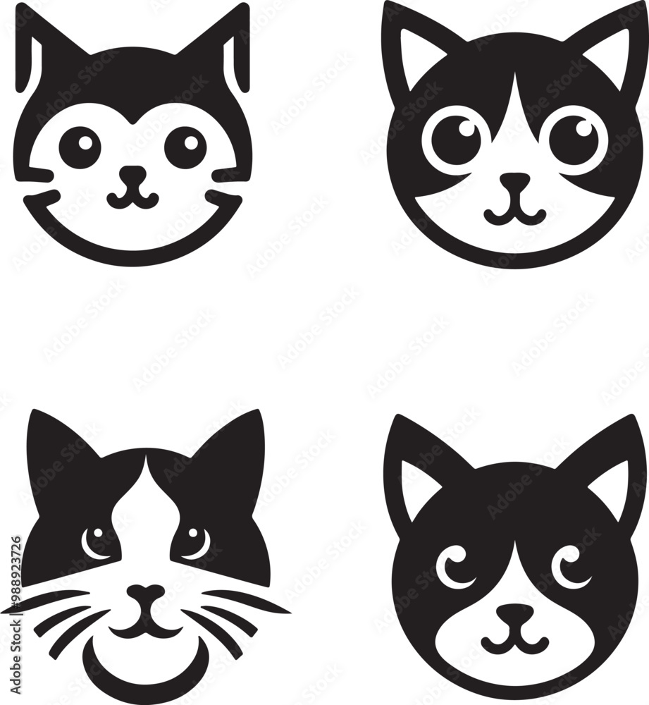 Obraz premium black cat vector free desigen
