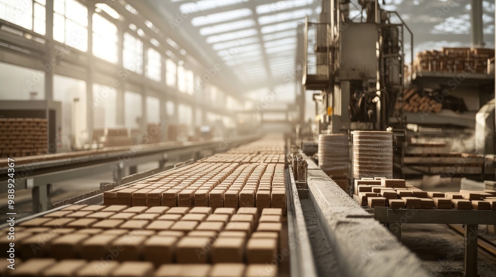 Fototapeta premium High-Quality Image of a Modern Brick Manufacturing Plant