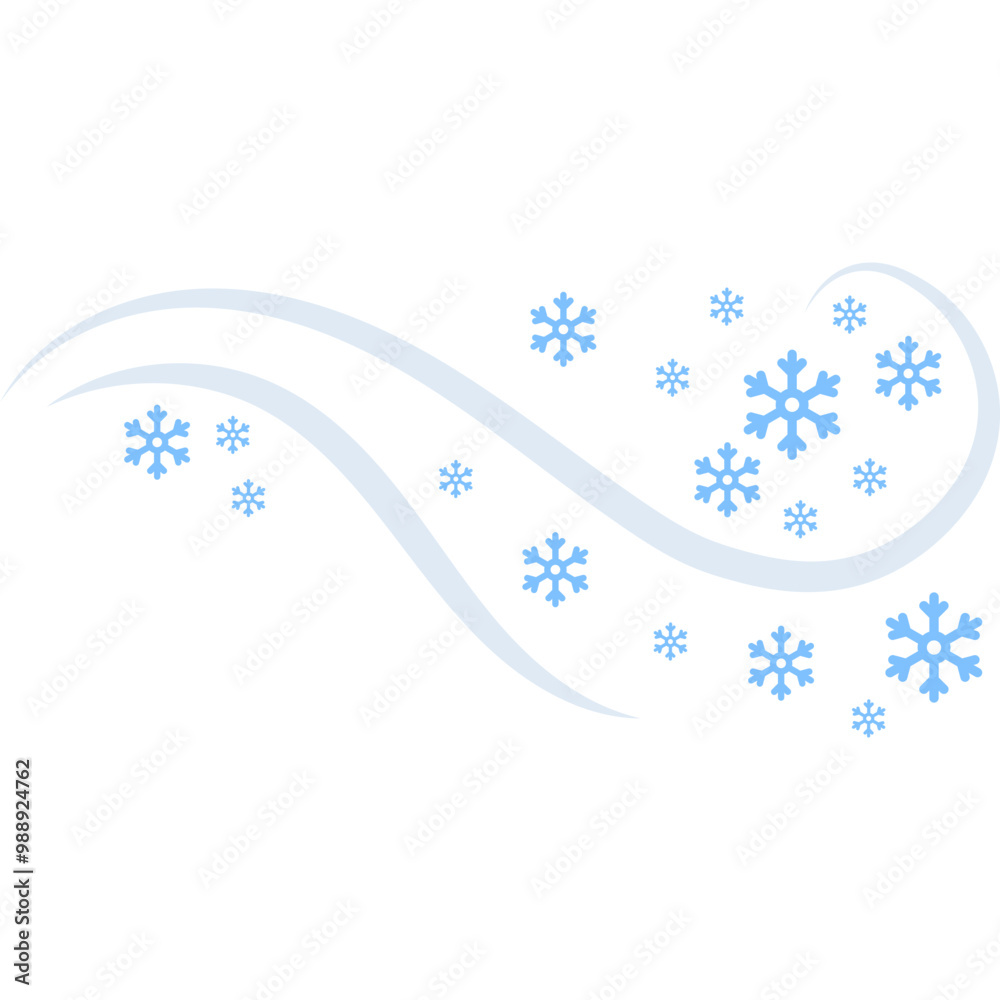 Wind Blowing Snowflakes