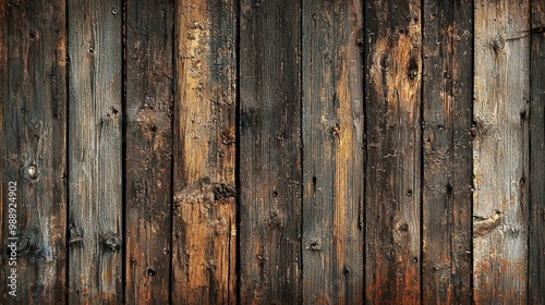 A vintage wooden backdrop featuring a deep brown wood grain and a rugged, distressed texture.