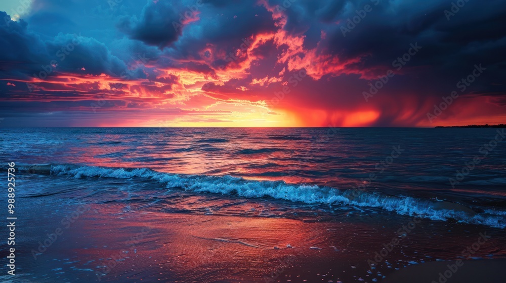 Dark and bright sky, showing the balance of storm and tranquility Dark and bright sky, showing the balance of storm and tranquility