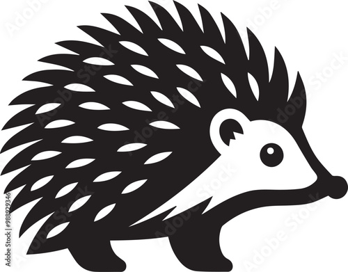 hedgehog icon silhouette vector, hedgehog Logo Vector.